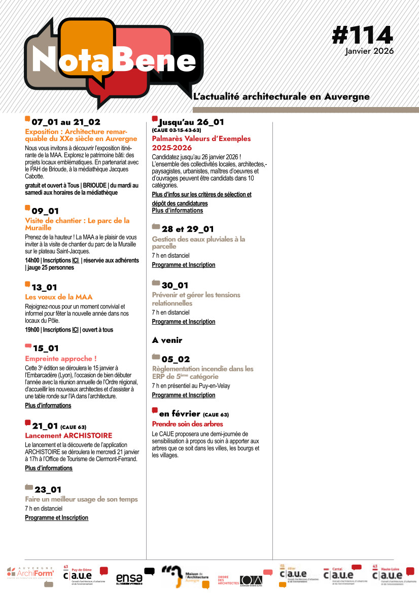 Nota Bene 114 du mois de janvier 2026